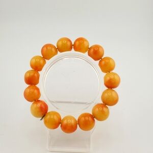 Natural Orange Jade 12mm Bracelet